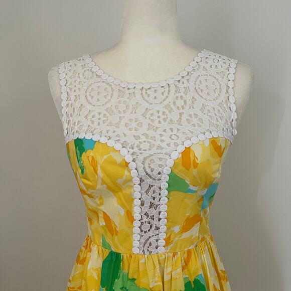 Lilly Pulitzer First Impressions Yellow Sunglow Reagan Dress sz 0 - Picture 2 of 7